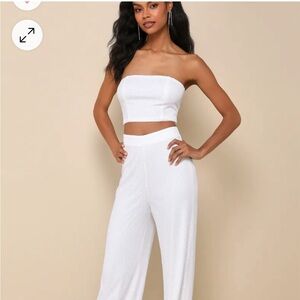Lulus White Sequin Two Piece Set | White Sparkle